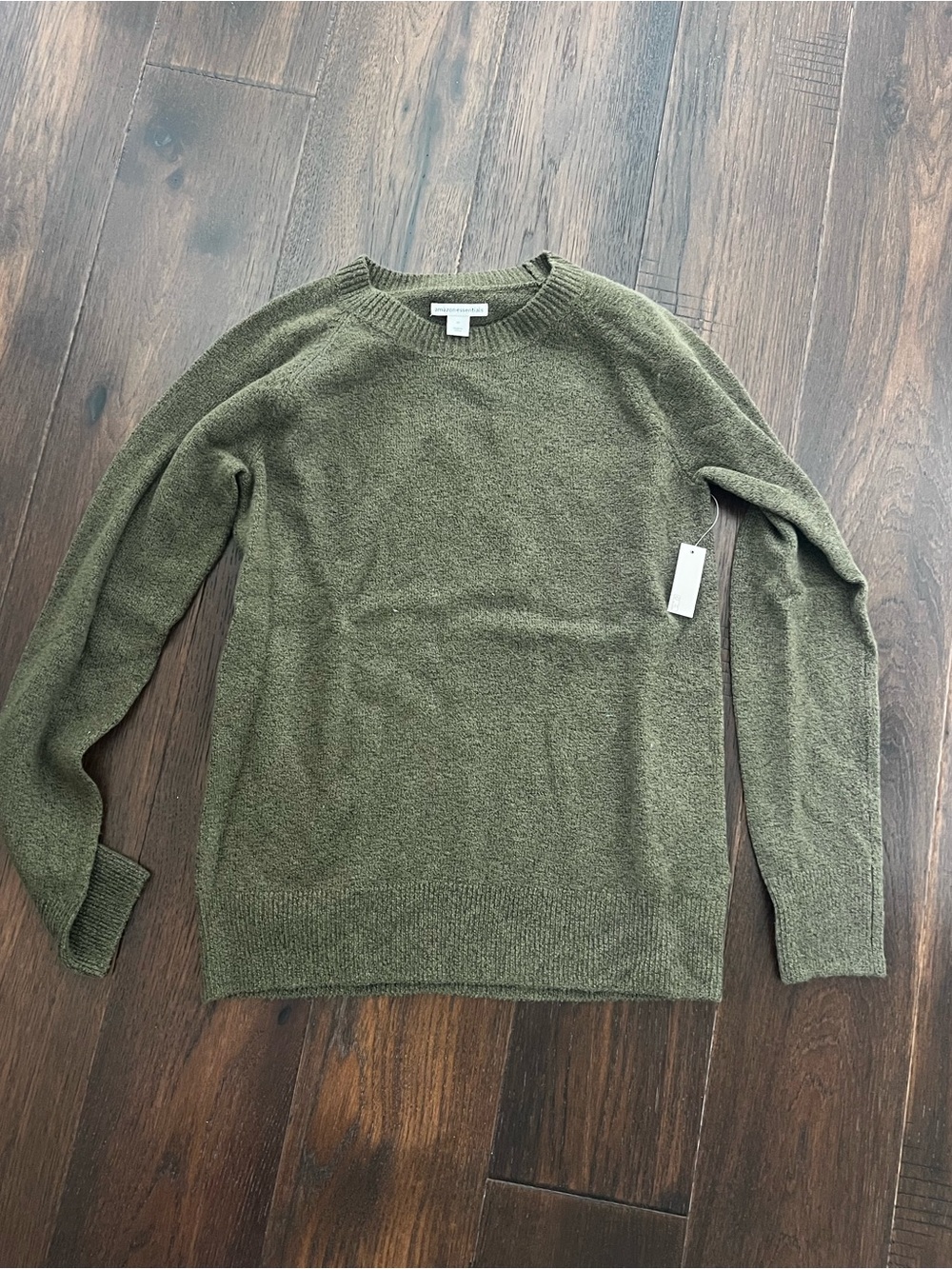 Classic fit soft touch Olive Crewneck Sweater